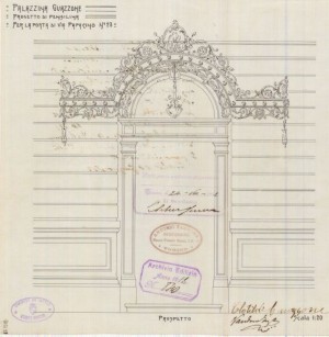 Particolare facciata - progetto edilizio casa Guazzone/Vandone (ASCT, PE I cat. 19012/840)