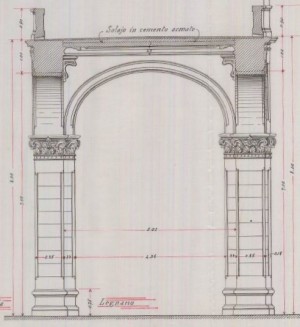 Particolare cavalcavia - progetto edilizio Boffa/Fenoglio (ASCT, PE I cat. 1902/28)
