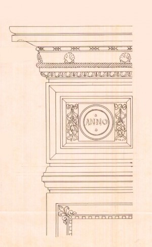 Dettaglio colonna-progetto edilizio ing. Ceresa (ASCT, PE I cat. 1903/307)