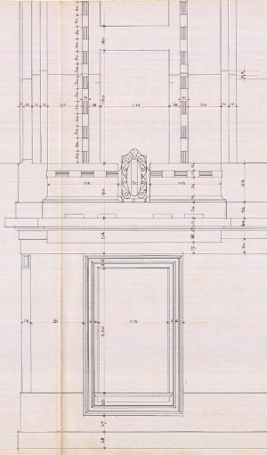 Particolare decorazione - progetto edilizio casa Ricca/Hendel (ASCT, PE I cat. 1909/463)
