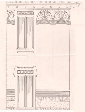Particolare-progetto edilizio casa Farello-Griffa/Ceresa (ASCT, PE I cat. 1904/279)