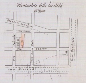 Planimetria - progetto edilizio casa Bulano/Santonè (ASCT, PE I cat. 1906/182)