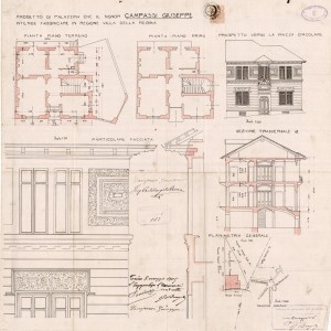 Progetto edilizio casa Campassi/Ceresa (ASCT, PE I cat. 1905/163)