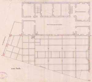 Planimetria - progetto edilizio fabbricato Bertino/Mollino (ASCT, PE I cat. 1907/124)