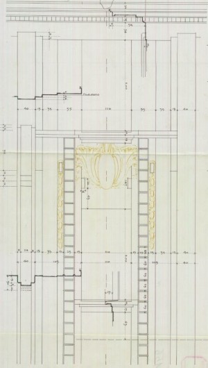 Particolare facciata - progetto edilizio casa Iarre/Hendel (ASCT, PE I cat. 1908/156)