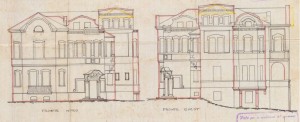 Fronte Nord e Ovest - progetto edilizio casa Bass/Torasso (ASCT, PE I cat. 1910/451)
