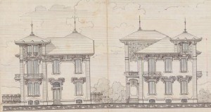 Facciate - progetto edilizio casa Società Finanziaria Industriale Torinese/Fenoglio (ASCT PE I, cat. 1900/14)