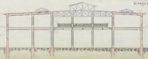 Sezione - progetto edilizio fabbricato FIAT/Premoli (ASCT, PE I cat. 1906/465)
