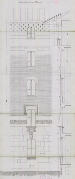 Particolare - progetto edilizio casa Guanzini/Frapolli (ASCT, PE I cat. 1911/499)