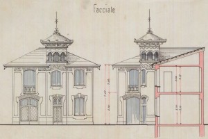 Facciate - progetto edilizio casa Ostorero/Fenoglio (ASCT, PE I cat. 1900/233)